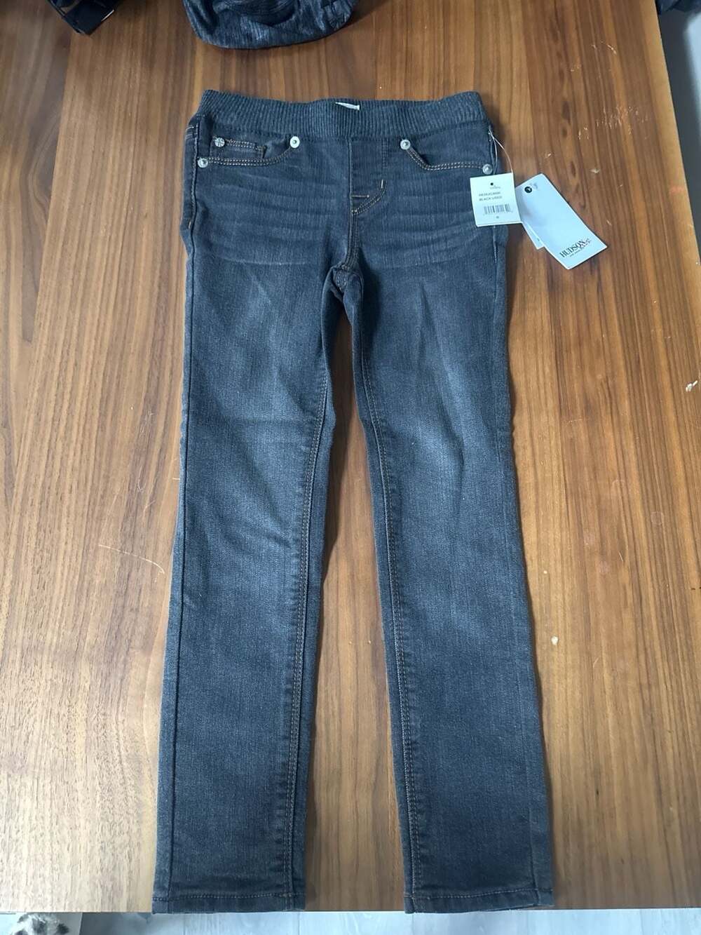 Hudson Kids Jagger Pull-On Skinny Jeans Black Used Size 6